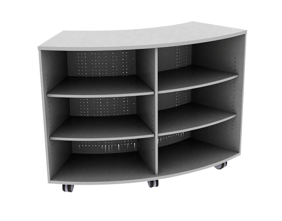 Fleetwood Designer 2.0 Cabinet, Curved Shelf, 4 Shelves, No Door, Magnetic Markerboard Back 4001663